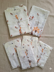 Ivory Flora Cotton Co-Ord Set for Women – Elegant Daily Wear Indo-Western Outfit - Image 3